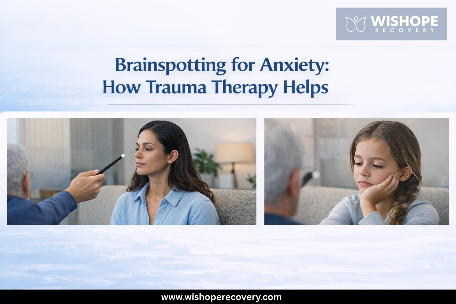 Brainspotting therapy session helping a patient process trauma and anxiety with therapist guidance