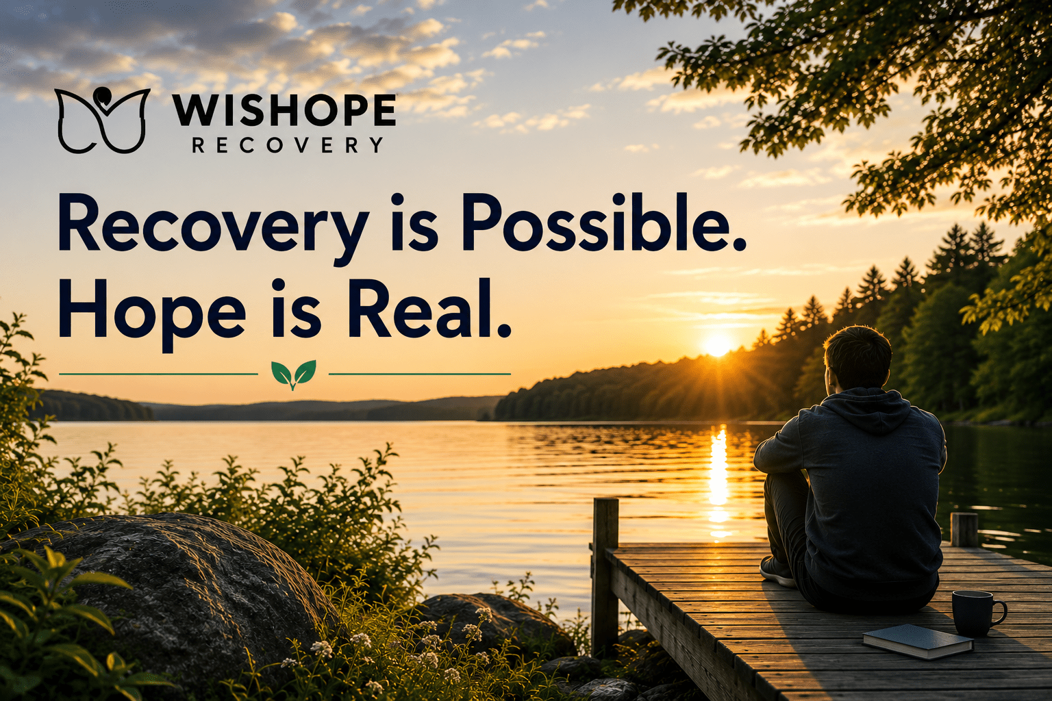 Person receiving support during alcohol rehab treatment in Wisconsin recovery center